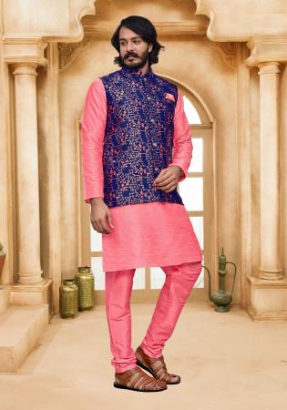 Picture of Ravishing Silk Light Coral Kurtas