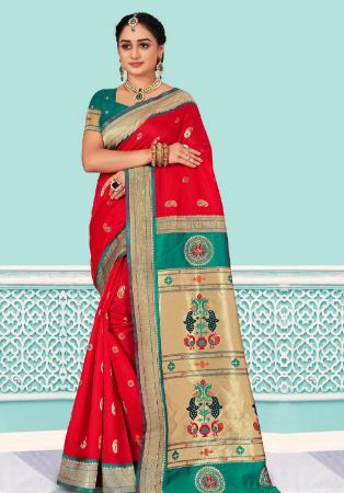 Picture of Charming Silk Red Saree