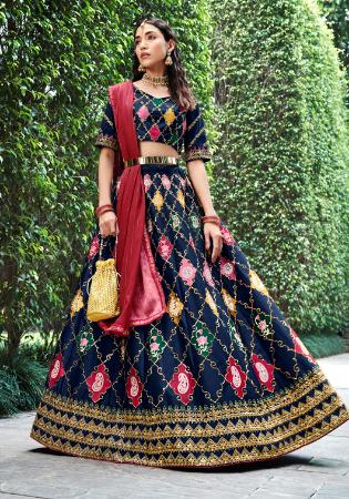 Picture of Shapely Silk Midnight Blue Lehenga Choli