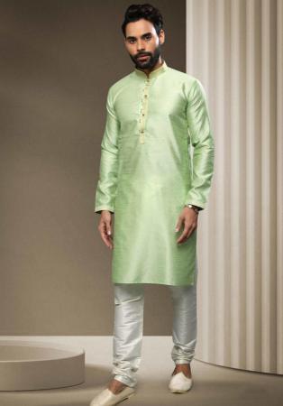 Picture of Taking Silk Dark Sea Green Kurtas