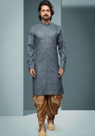 Picture of Magnificent Cotton Light Slate Grey Kurtas