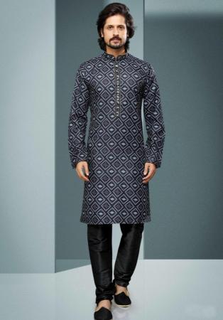 Picture of Good Looking Cotton Black Kurtas