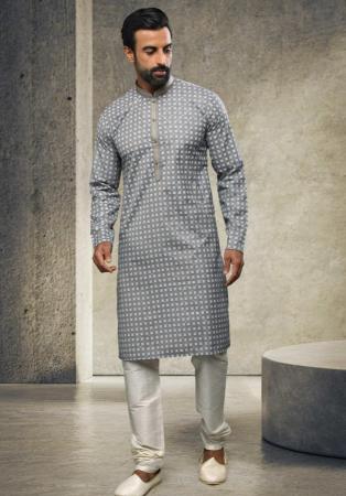 Picture of Gorgeous Cotton Dark Grey Kurtas