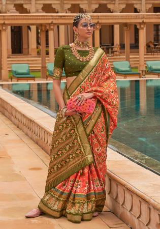 Picture of Classy Silk Indian Red Saree