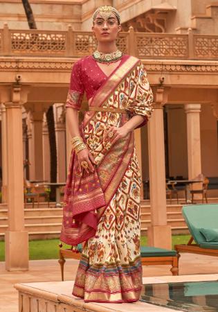 Picture of Pretty Silk Tan Saree