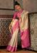 Picture of Comely Silk Dark Khaki Saree