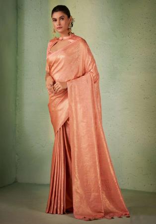 Picture of Charming Silk Dark Salmon Saree