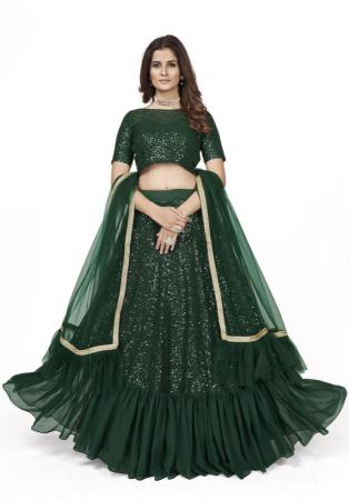 Picture of Shapely Georgette Sea Green Lehenga Choli