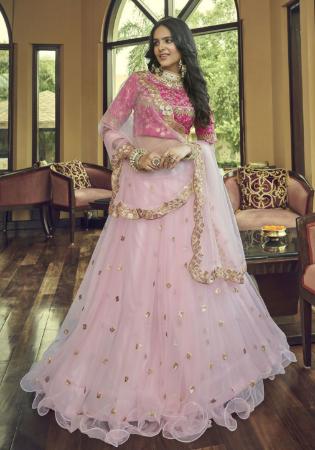 Picture of Sightly Silk Rosy Brown Lehenga Choli