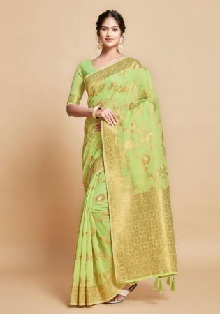 Picture of Alluring Linen Dark Khaki Saree