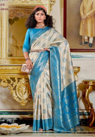 Picture of Exquisite Silk Off White Saree