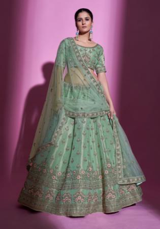 Picture of Lovely Georgette & Silk Slate Grey Lehenga Choli