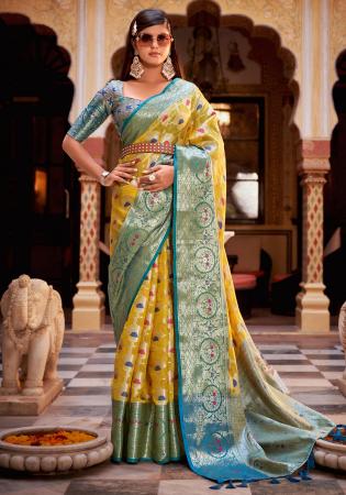 Picture of Admirable Chiffon Dark Golden Rod Saree