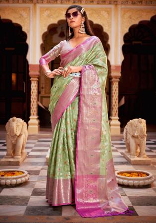 Picture of Marvelous Chiffon Dark Khaki Saree