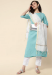 Picture of Cotton Light Steel Blue Readymade Salwar Kameez