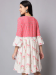 Picture of Shapely Cotton Light Coral & Off White Western Dress