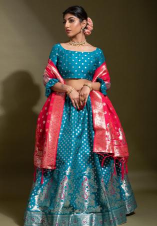 Picture of Bewitching Silk Light Sea Green Lehenga Choli