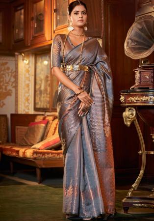 Picture of Wonderful Silk Grey Saree