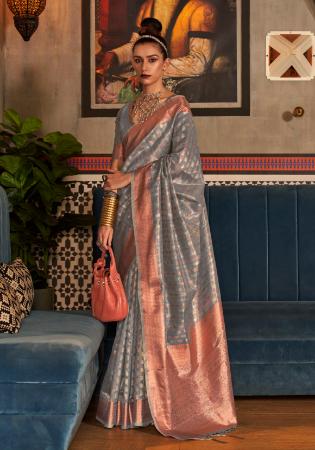 Picture of Charming Silk Dim Gray Saree