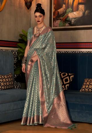 Picture of Stunning Silk Grey Saree