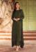 Picture of Georgette Dark Olive Green Straight Cut Salwar Kameez