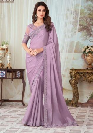 Picture of Marvelous Silk Thistle Saree