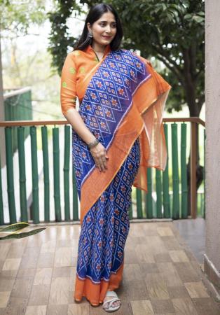 Picture of Ideal Cotton Royal Blue Saree