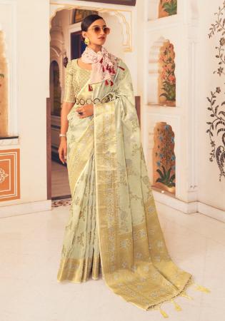 Picture of Radiant Silk Pale Golden Rod Saree