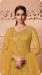 Picture of Beautiful Net Golden Rod Straight Cut Salwar Kameez