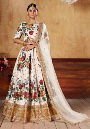 Picture of Grand Silk Beige Lehenga Choli