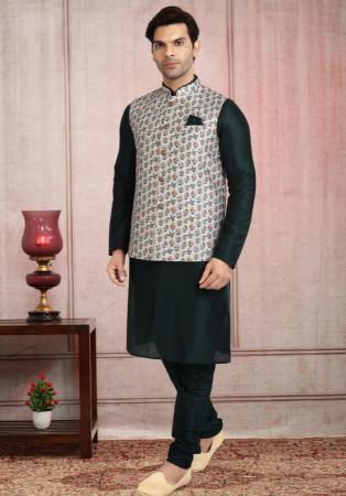 Picture of Appealing Silk Sea Green Kurtas