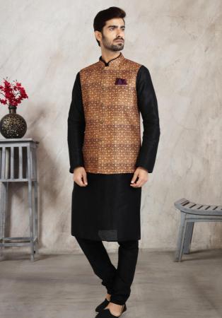 Picture of Pleasing Silk Black Kurtas