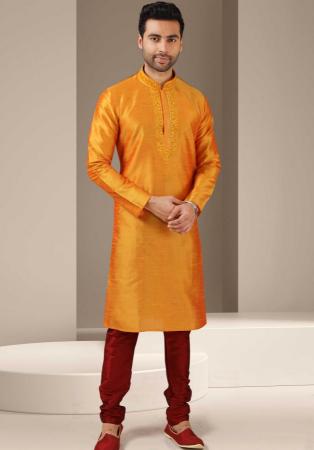 Picture of Elegant Silk Chocolate Kurtas