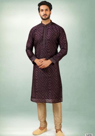 Picture of Stunning Silk Dark Olive Green Kurtas