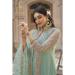 Picture of Net Dark Sea Green Straight Cut Salwar Kameez