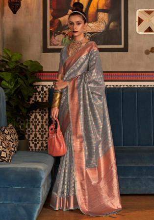 Picture of Superb Silk Dim Gray Saree