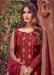 Picture of Appealing Chiffon Brown Straight Cut Salwar Kameez