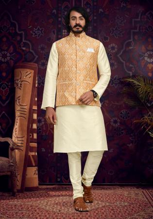 Picture of Fascinating Silk Beige Kurtas