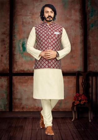 Picture of Ideal Silk Beige Kurtas