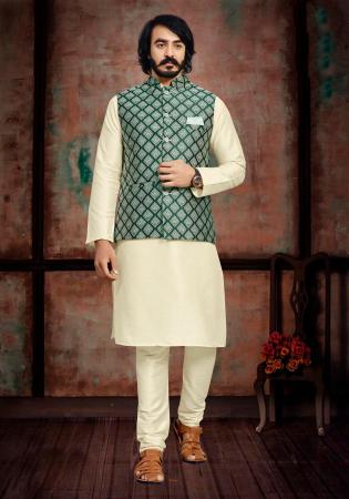 Picture of Sublime Silk Beige Kurtas