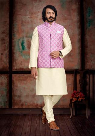 Picture of Classy Silk Beige Kurtas