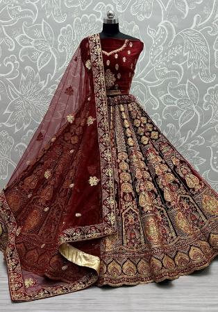 Picture of Graceful Georgette Maroon Lehenga Choli