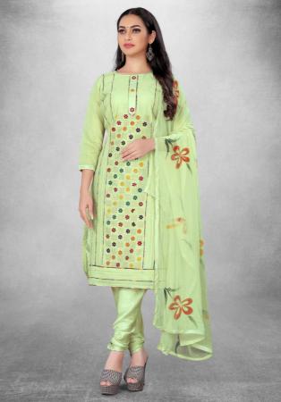 Picture of Comely Satin Tan Straight Cut Salwar Kameez