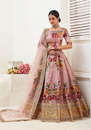 Picture of Marvelous Satin Rosy Brown Lehenga Choli