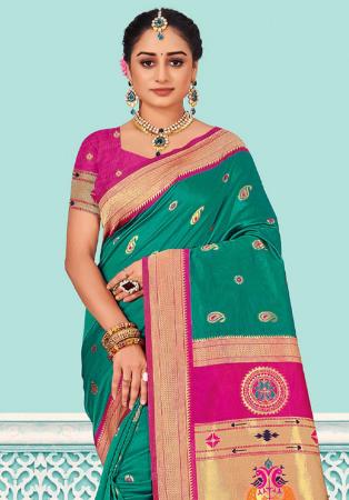 Picture of Taking Silk Teal Saree