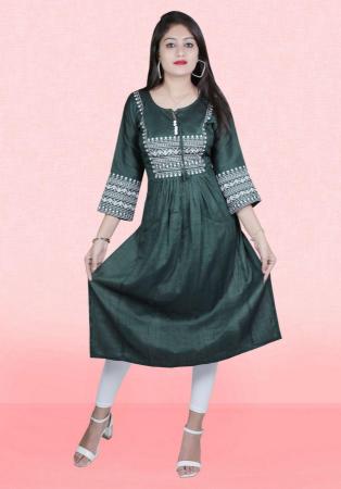 Picture of Shapely Rayon Dark Slate Grey Kurtis & Tunic