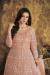 Picture of Sightly Net Rosy Brown Anarkali Salwar Kameez