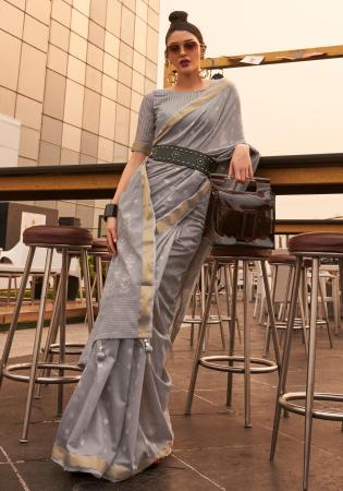 Picture of Good Looking Organza Dim Gray Saree