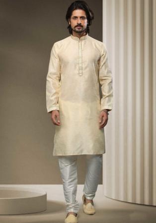 Picture of Pretty Silk Tan Kurtas