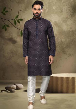 Picture of Bewitching Cotton Dark Slate Grey Kurtas